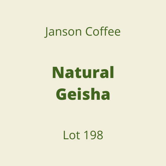 JANSON COFFEE NATURAL GEISHA LOT198